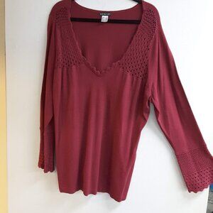 Venus Burgundy Sweater Size 2X